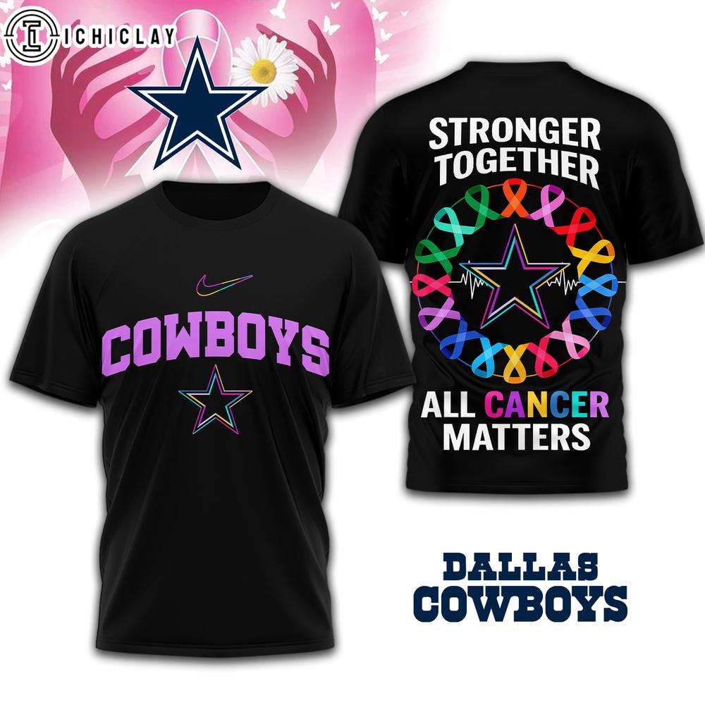 Dallas Cowboys NFL Stronger Together 3D T-Shirt Dallas Cowboys NFL Stronger Together 3D T-Shirt