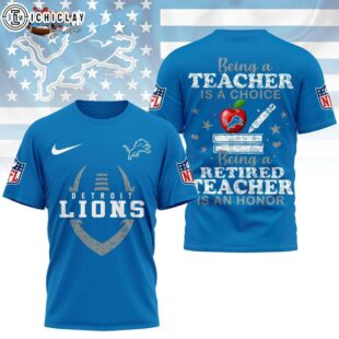 Detroit Lions Retired Teacher All Over Print Shirt