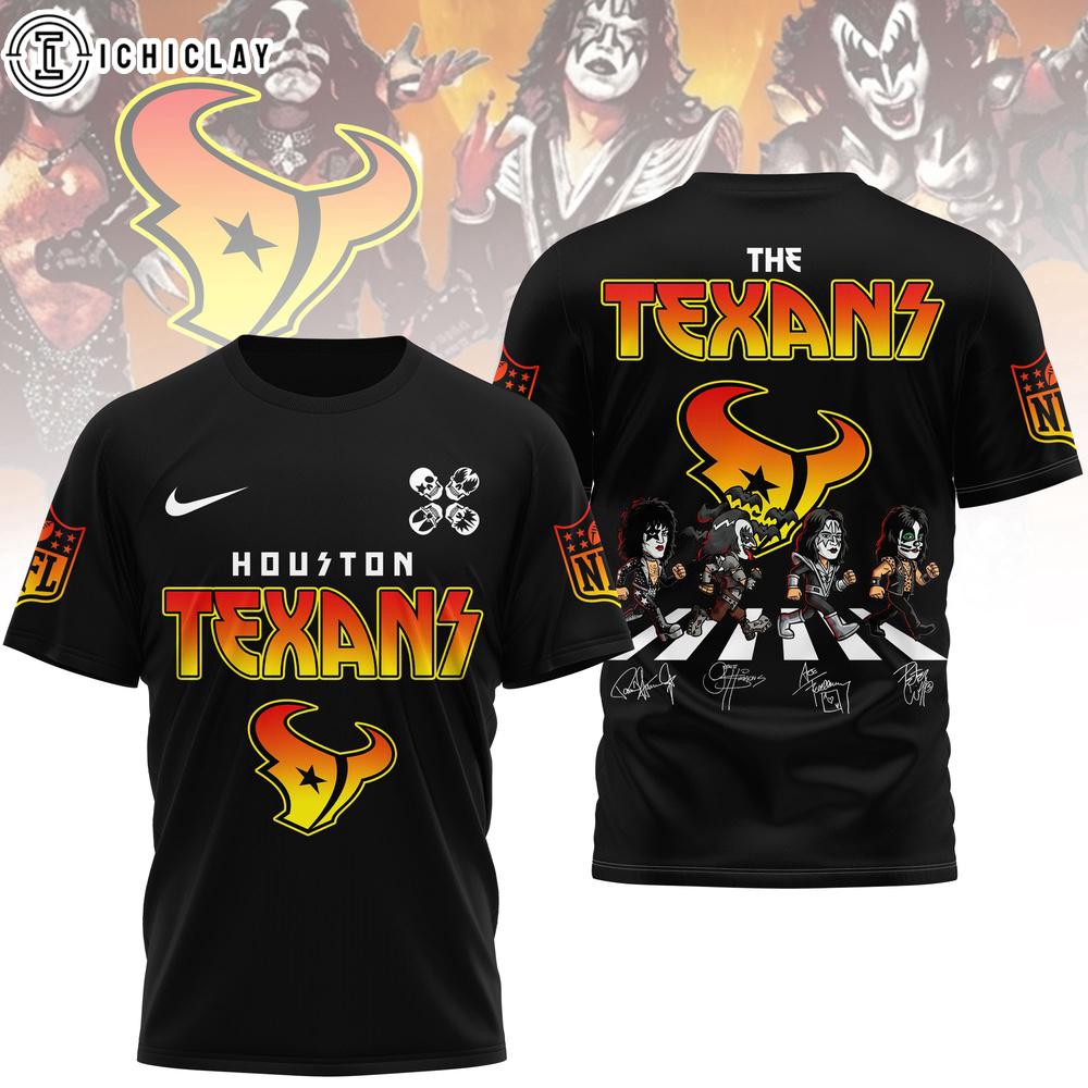 Houston Texans NFL Rock and Roll All Nite 3D T-Shirt Houston Texans NFL Rock and Roll All Nite 3D T-Shirt