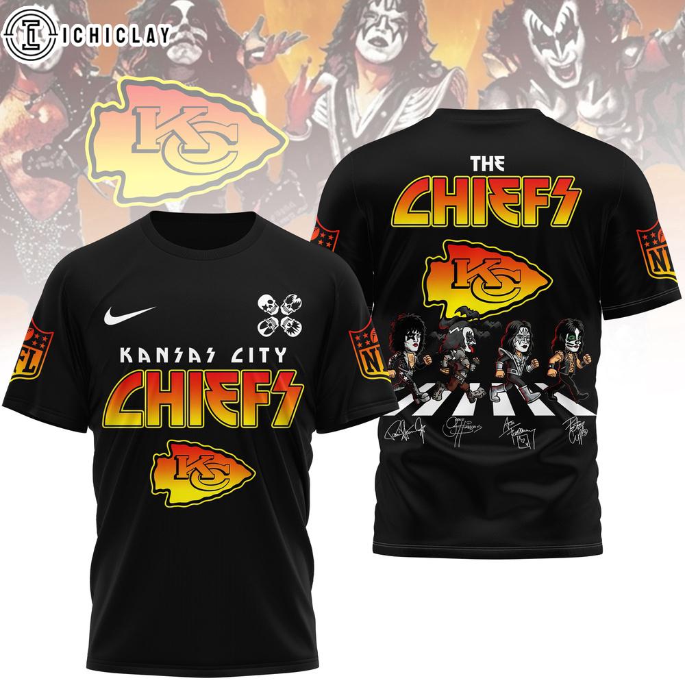 Kansas City Chiefs NFL Rock and Roll All Nite 3D T-Shirt Kansas City Chiefs NFL Rock and Roll All Nite 3D T-Shirt