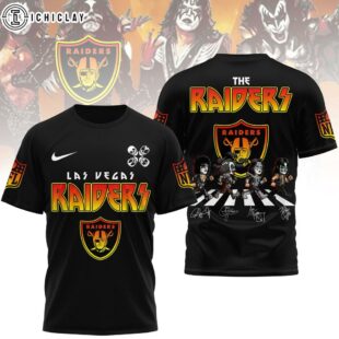 Las Vegas Raiders NFL Rock and Roll All Nite 3D T-Shirt
