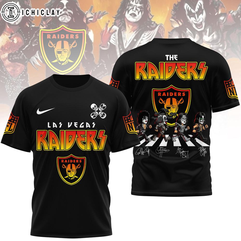 Las Vegas Raiders NFL Rock and Roll All Nite 3D T-Shirt Las Vegas Raiders NFL Rock and Roll All Nite 3D T-Shirt