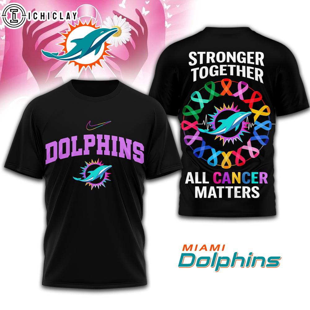 Miami Dolphins NFL Stronger Together 3D T-Shirt Miami Dolphins NFL Stronger Together 3D T-Shirt
