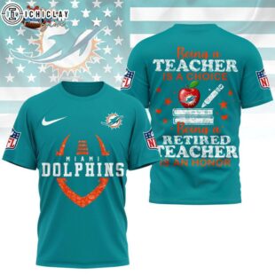 Miami Dolphins Retired Teacher All Over Print Shirt