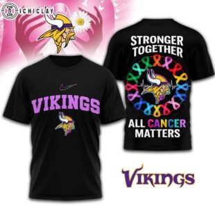 Minnesota Vikings NFL Stronger Together 3D T-Shirt