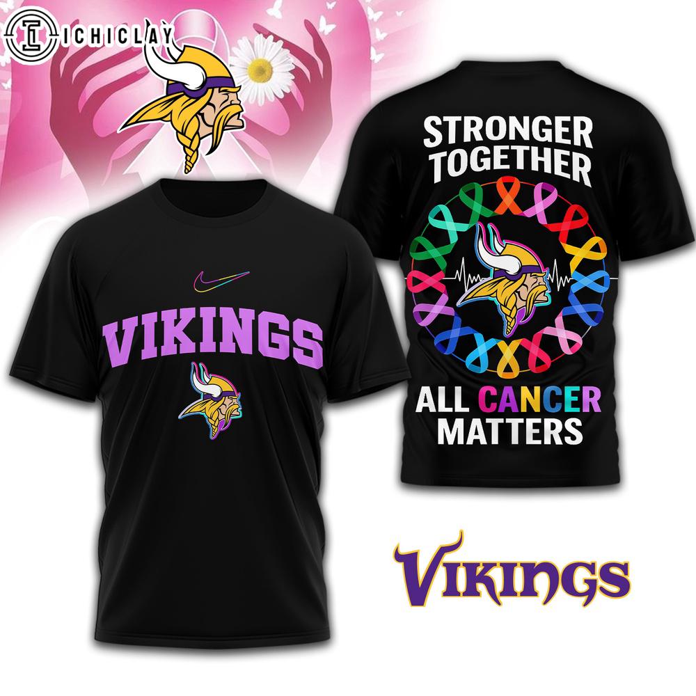 Minnesota Vikings NFL Stronger Together 3D T-Shirt Minnesota Vikings NFL Stronger Together 3D T-Shirt