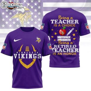 Minnesota Vikings Retired Teacher All Over Print Shirt