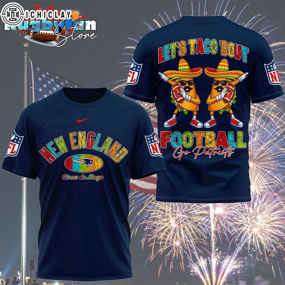 New England Patriots 2026 NFL Taco Cinco De Mayo All Over Print Shirt