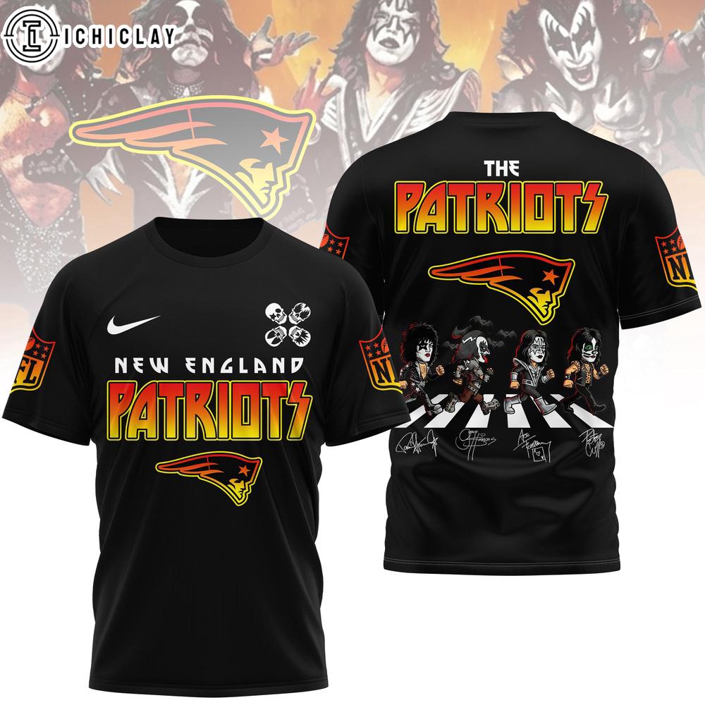 New England Patriots NFL Rock and Roll All Nite 3D T-Shirt New England Patriots NFL Rock and Roll All Nite 3D T-Shirt