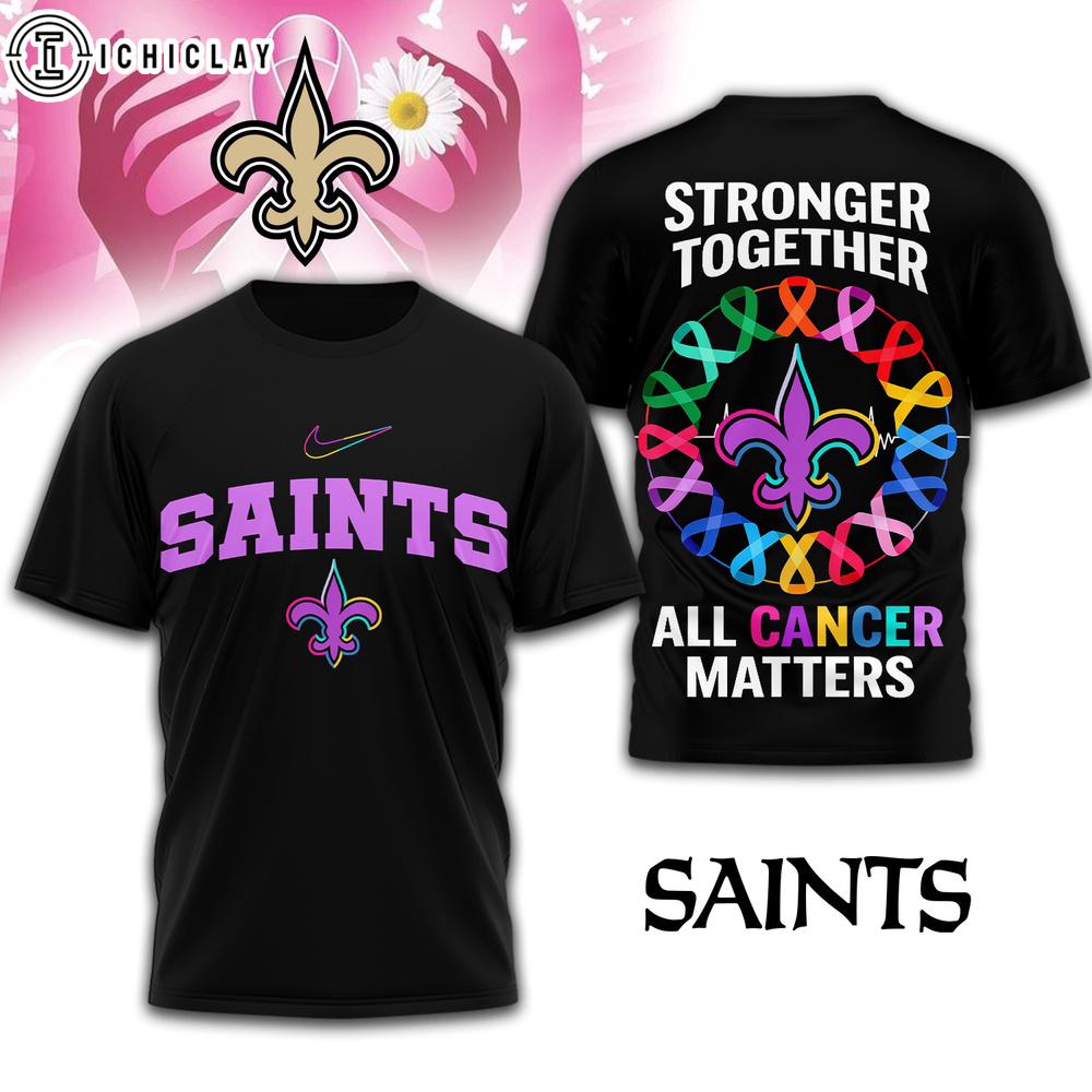New Orleans Saints NFL Stronger Together 3D T-Shirt New Orleans Saints NFL Stronger Together 3D T-Shirt
