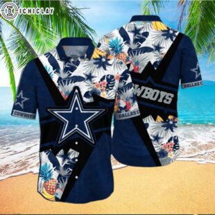 NFL Dallas Cowboys floral Hawaiian Shirt