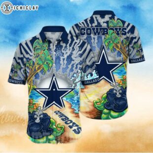 NFL Dallas Cowboys floral tropical Hawaiian Shirt