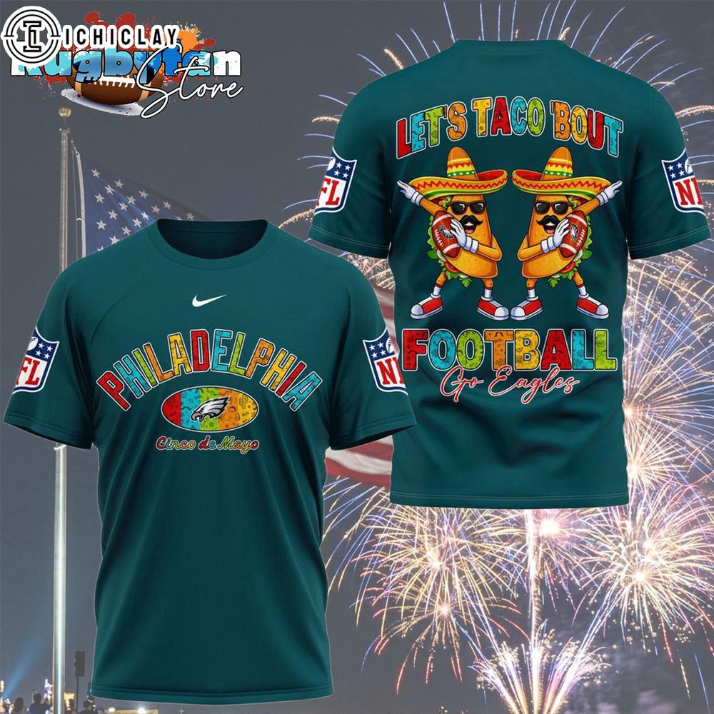 Philadelphia Eagles 2026 NFL Taco Cinco De Mayo All Over Print Shirt