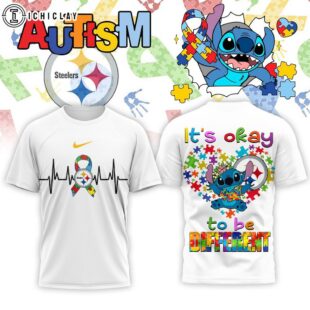 Pittsburgh Steelers NFL Stitch X Autism Awareness Fan 3D T-Shirt