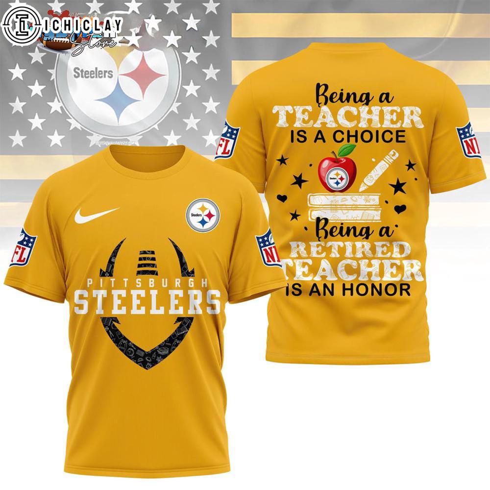 Pittsburgh Steelers Retired Teacher All Over Print Shirt