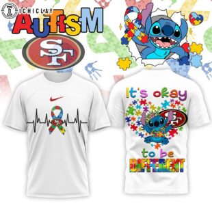 San Francisco 49ers NFL Stitch X Autism Awareness Fan 3D T-Shirt