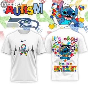Seattle Seahawks NFL Stitch X Autism Awareness Fan 3D T-Shirt