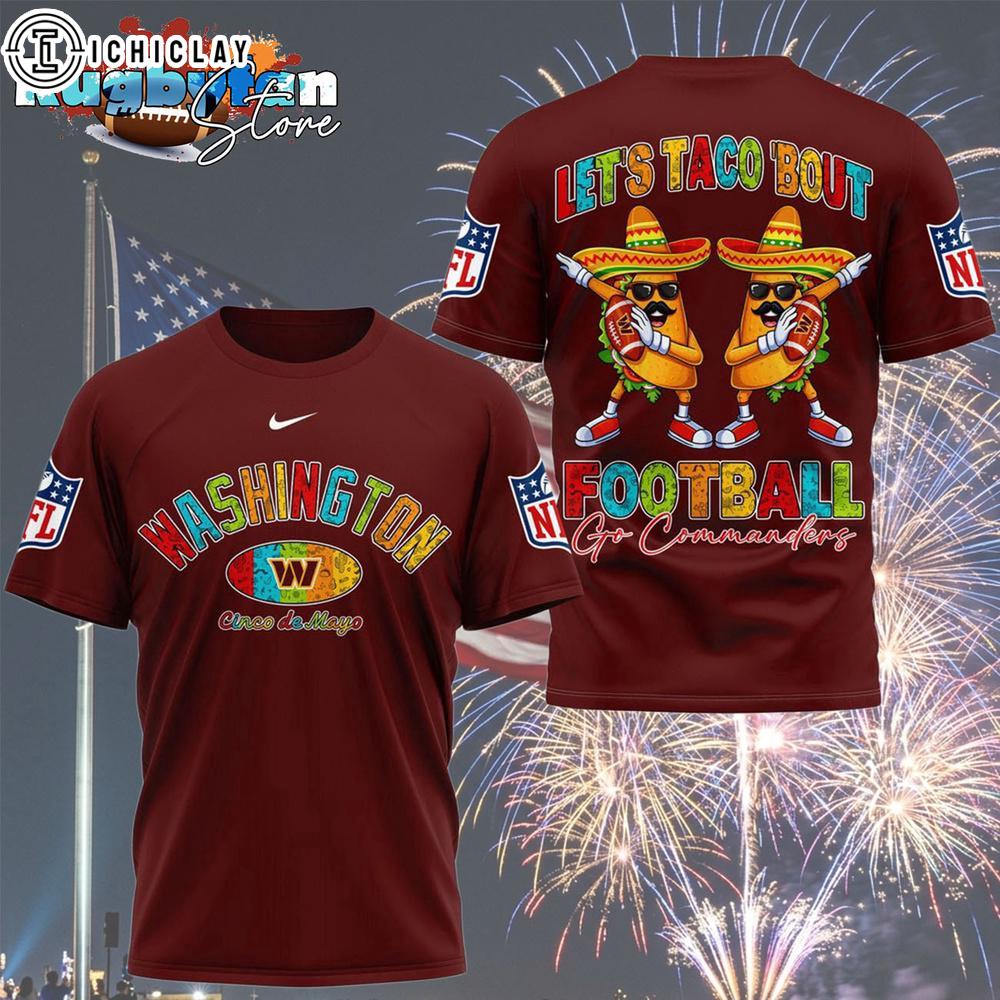 Washington Commanders 2026 NFL Taco Cinco De Mayo All Over Print Shirt