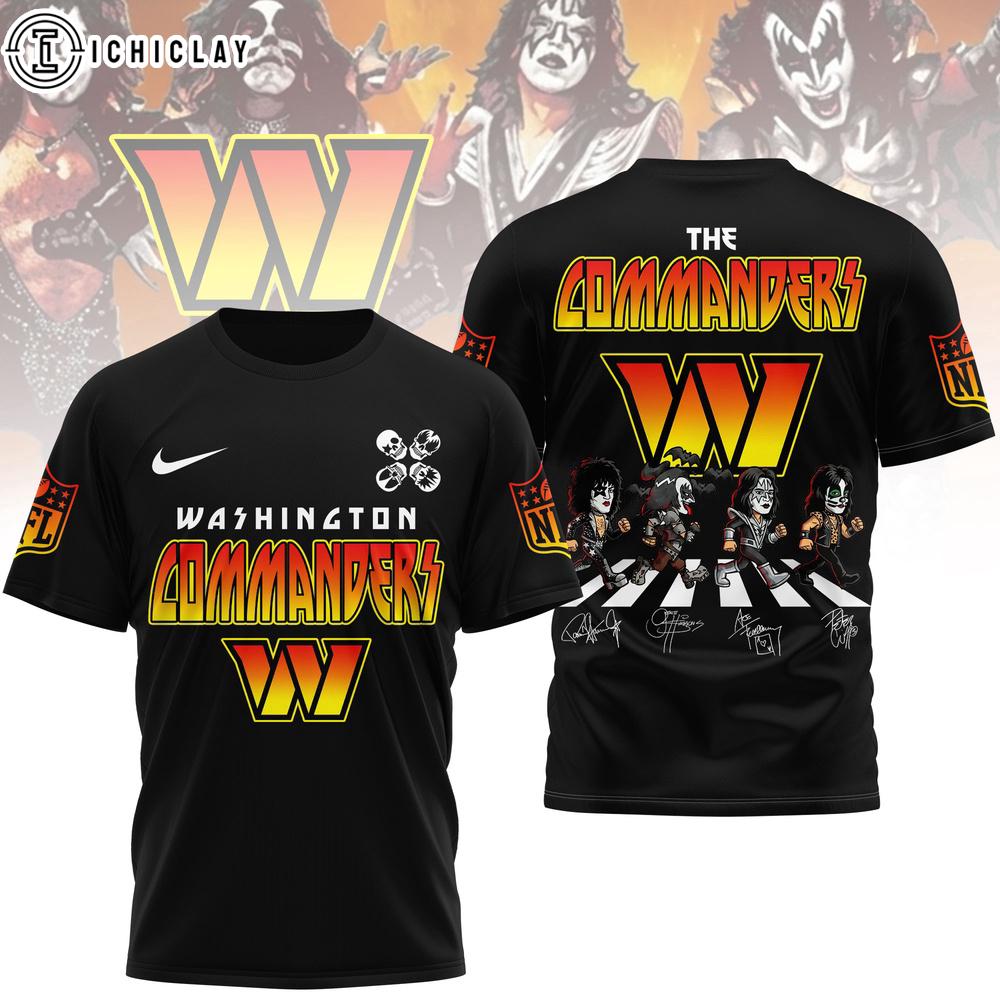 Washington Commanders NFL Rock and Roll All Nite 3D T-Shirt Washington Commanders NFL Rock and Roll All Nite 3D T-Shirt