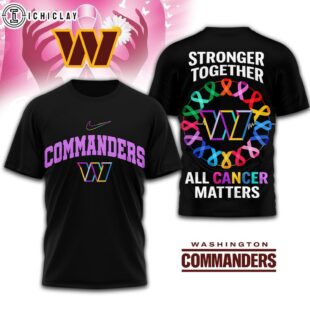 Washington Commanders NFL Stronger Together 3D T-Shirt