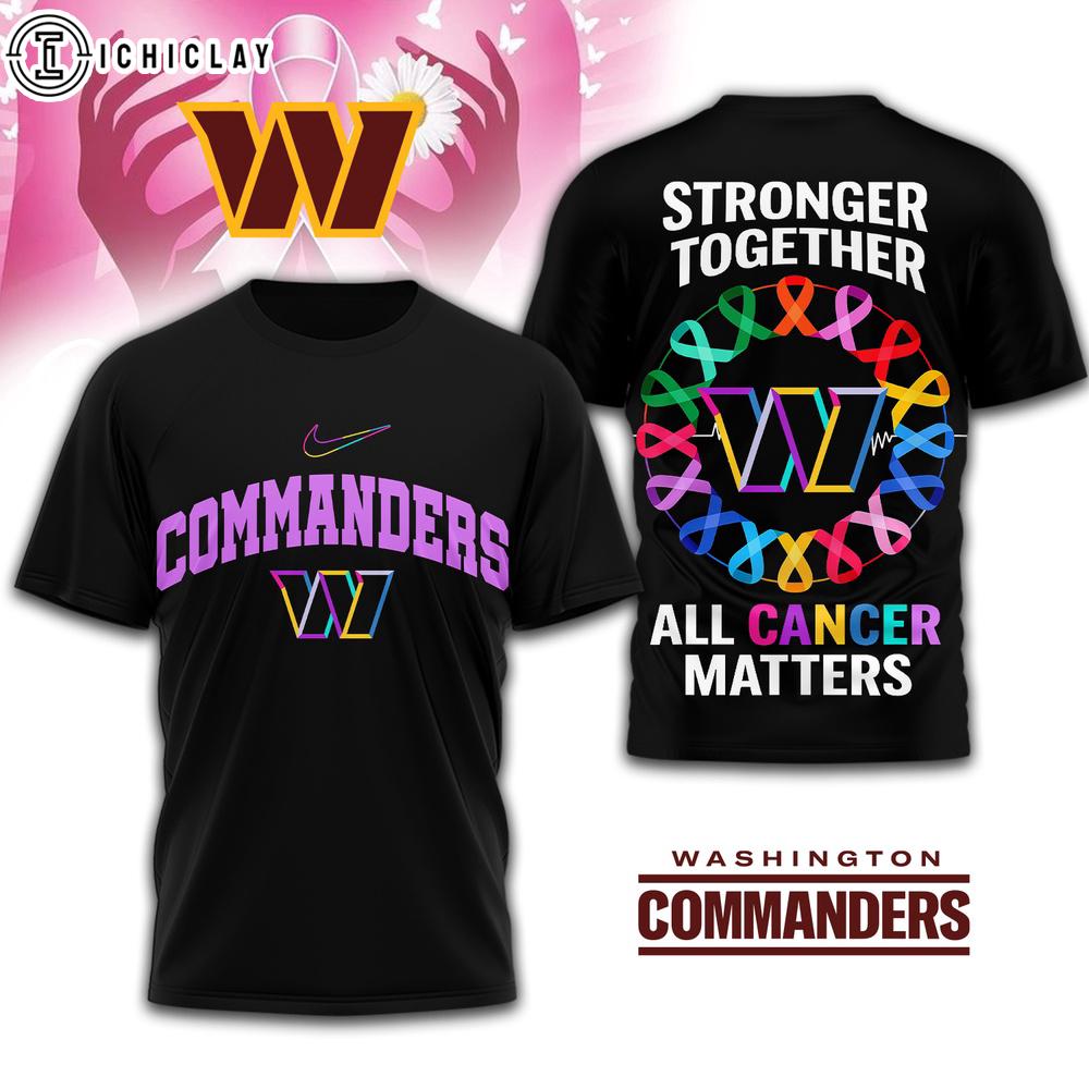 Washington Commanders NFL Stronger Together 3D T-Shirt Washington Commanders NFL Stronger Together 3D T-Shirt