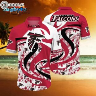 Atlanta Falcons NFL Tropical Flower Summer Aloha Beach Gift For Him Hawaiian Shirt