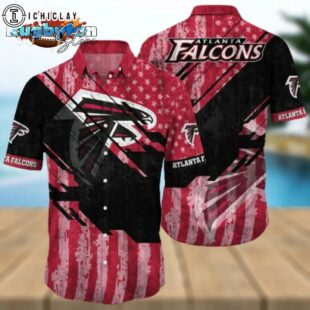 Atlanta Falcons NFL US Flag Summer Pattern Hawaiian Shirt