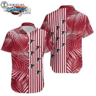 Atlanta Falcons Palm Leaves And Stripes NFL Gift For Fan Hawaii Shirt Summer Collection