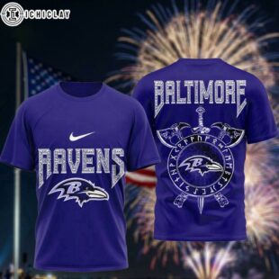 Baltimore Ravens Viking Warrior 3D T-Shirt
