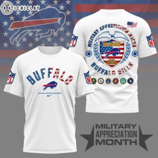 Buffalo Bills NFL Military Appreciation Month 3D T-Shirt For Fans