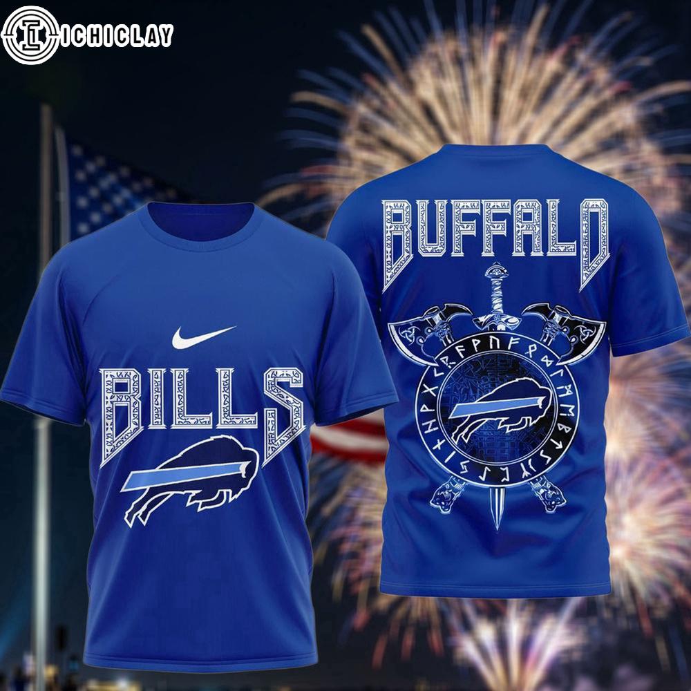 Buffalo Bills Viking Warrior 3D T-Shirt Buffalo Bills Viking Warrior 3D T-Shirt