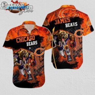 Chicago Bears Hawaiian Shirt NFL Football 3D Print Aloha Hawaiian Shirt For Mens Womens
