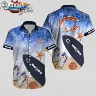 Chicago Bears Hawaiian Shirt NFL Football Personalized Button Up Hawaiian Shirt For Mens Womens