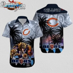 Chicago Bears Hawaiian Shirt NFL Football Personalized Hawaiian Shirt Outfit