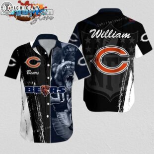 Chicago Bears Hawaiian Shirt NFL Football Print Personalized Cheap Button Up Hawaiian Shirt
