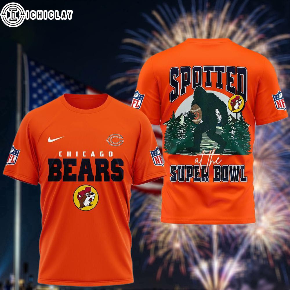Chicago Bears Spotted At The Super Bowl 3D T-Shirt Chicago Bears Spotted At The Super Bowl 3D T-Shirt