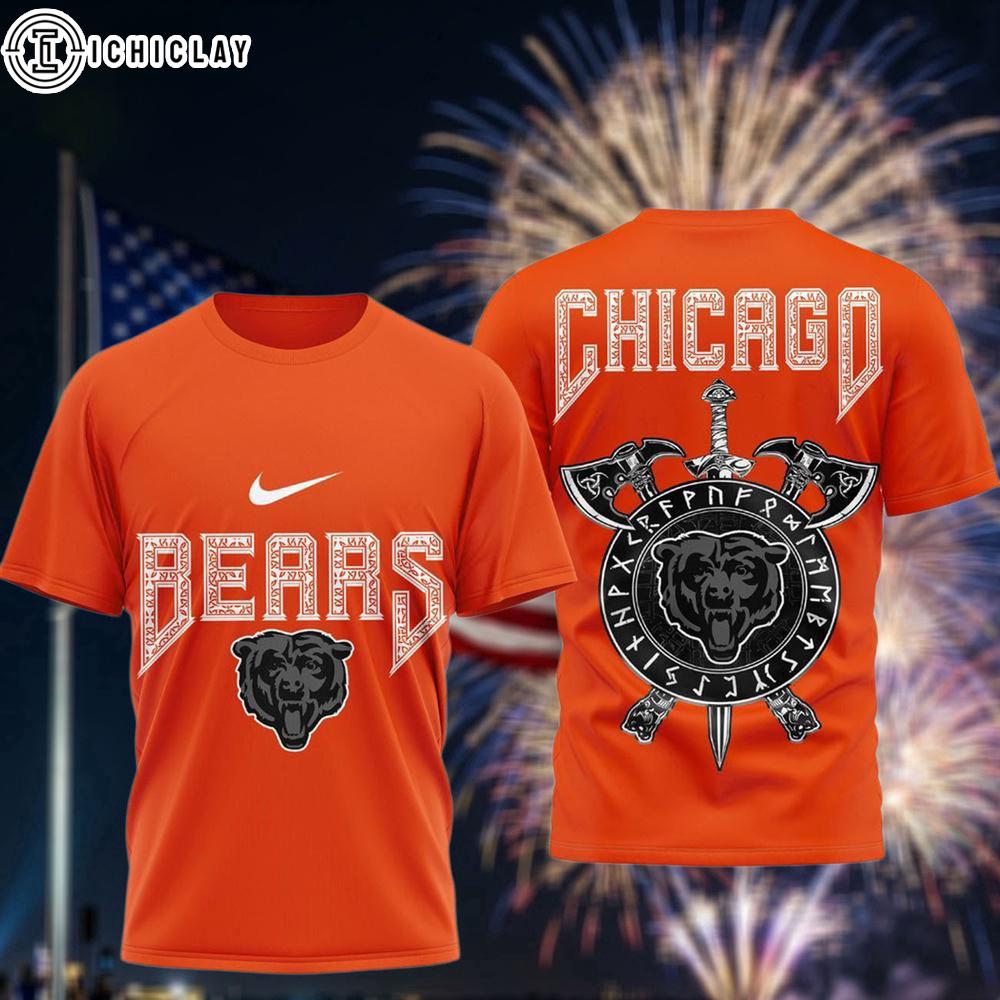 Chicago Bears Viking Warrior 3D T-Shirt Chicago Bears Viking Warrior 3D T-Shirt