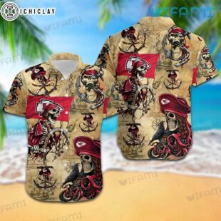Chiefs Hawaiian Shirt Pirate Skeleton Unique Kansas City Chiefs Gift