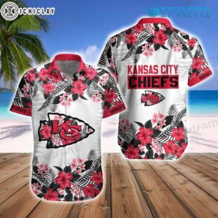 Chiefs Hawaiian Shirt Tropical Floral Pattern Kansas City Chiefs Gift