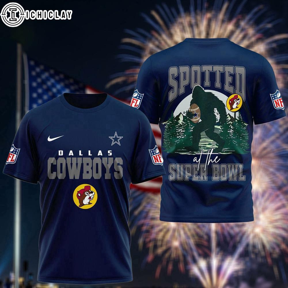 Dallas Cowboys Spotted At The Super Bowl 3D T-Shirt Dallas Cowboys Spotted At The Super Bowl 3D T-Shirt