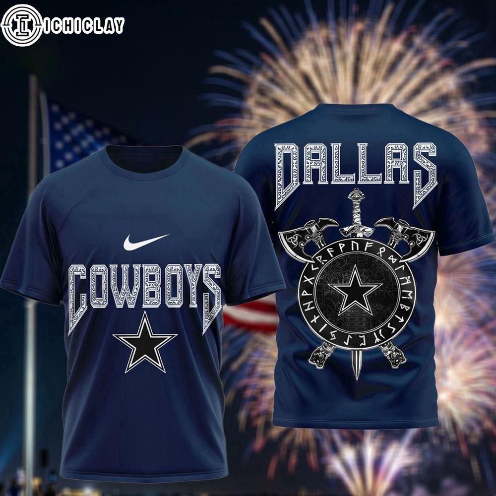 Dallas Cowboys Viking Warrior 3D T-Shirt Dallas Cowboys Viking Warrior 3D T-Shirt