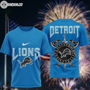 Detroit Lions Viking Warrior 3D T-Shirt