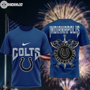 Indianapolis Colts Viking Warrior 3D T-Shirt
