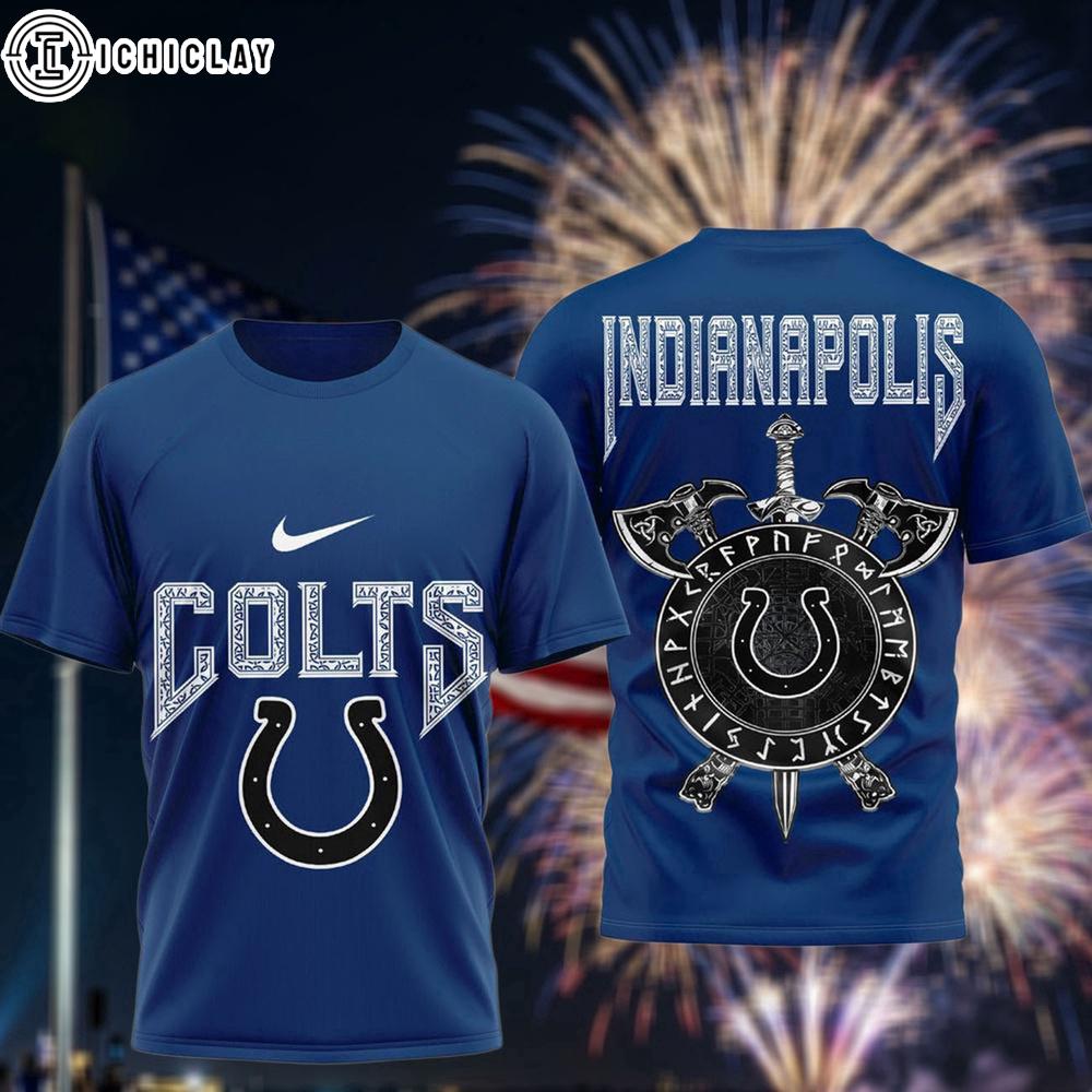 Indianapolis Colts Viking Warrior 3D T-Shirt Indianapolis Colts Viking Warrior 3D T-Shirt