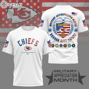 Kansas City Chiefs NFL Military Appreciation Month 3D T-Shirt For Fans