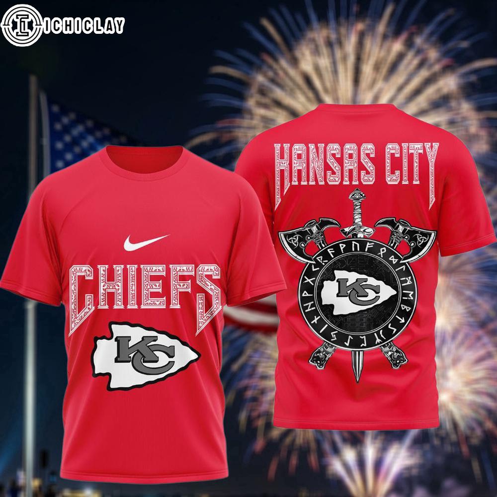 Kansas City Chiefs Viking Warrior 3D T-Shirt Kansas City Chiefs Viking Warrior 3D T-Shirt