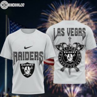 Las Vegas Raiders Viking Warrior 3D T-Shirt