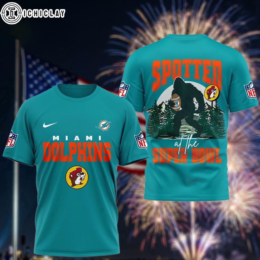 Miami Dolphins Spotted At The Super Bowl 3D T-Shirt Miami Dolphins Spotted At The Super Bowl 3D T-Shirt