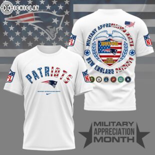 New England Patriots NFL Military Appreciation Month 3D T-Shirt For Fans