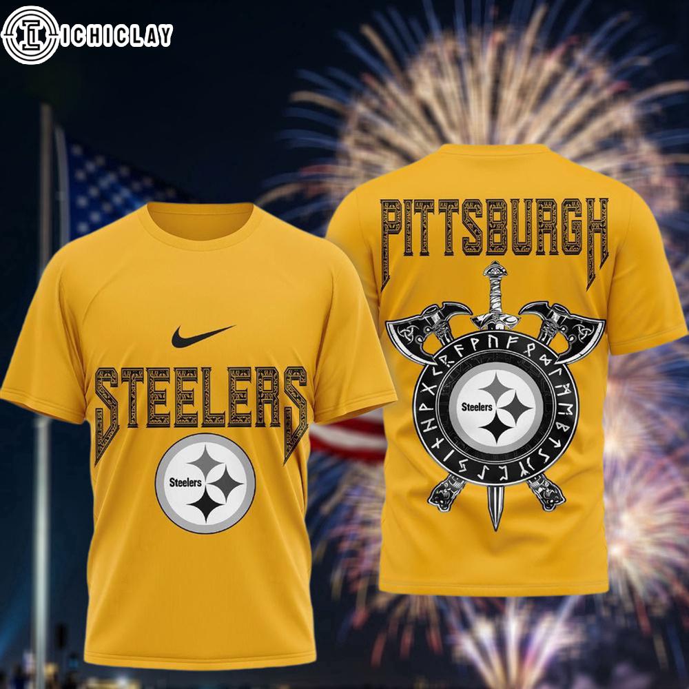 Pittsburgh Steelers Viking Warrior 3D T-Shirt Pittsburgh Steelers Viking Warrior 3D T-Shirt